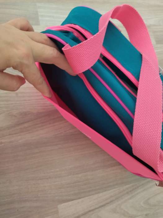 Фотография покупателя товара Сумка для обуви на молнии, наружный карман, TEXTURA, цвет розовый/серый - Фото 8
