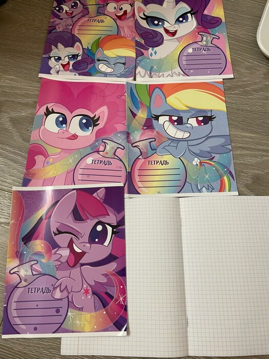 Фотография покупателя товара Тетрадь в клетку 12 листов, 5 видов МИКС, обложка мелованный картон, My Little Pony - Фото 1