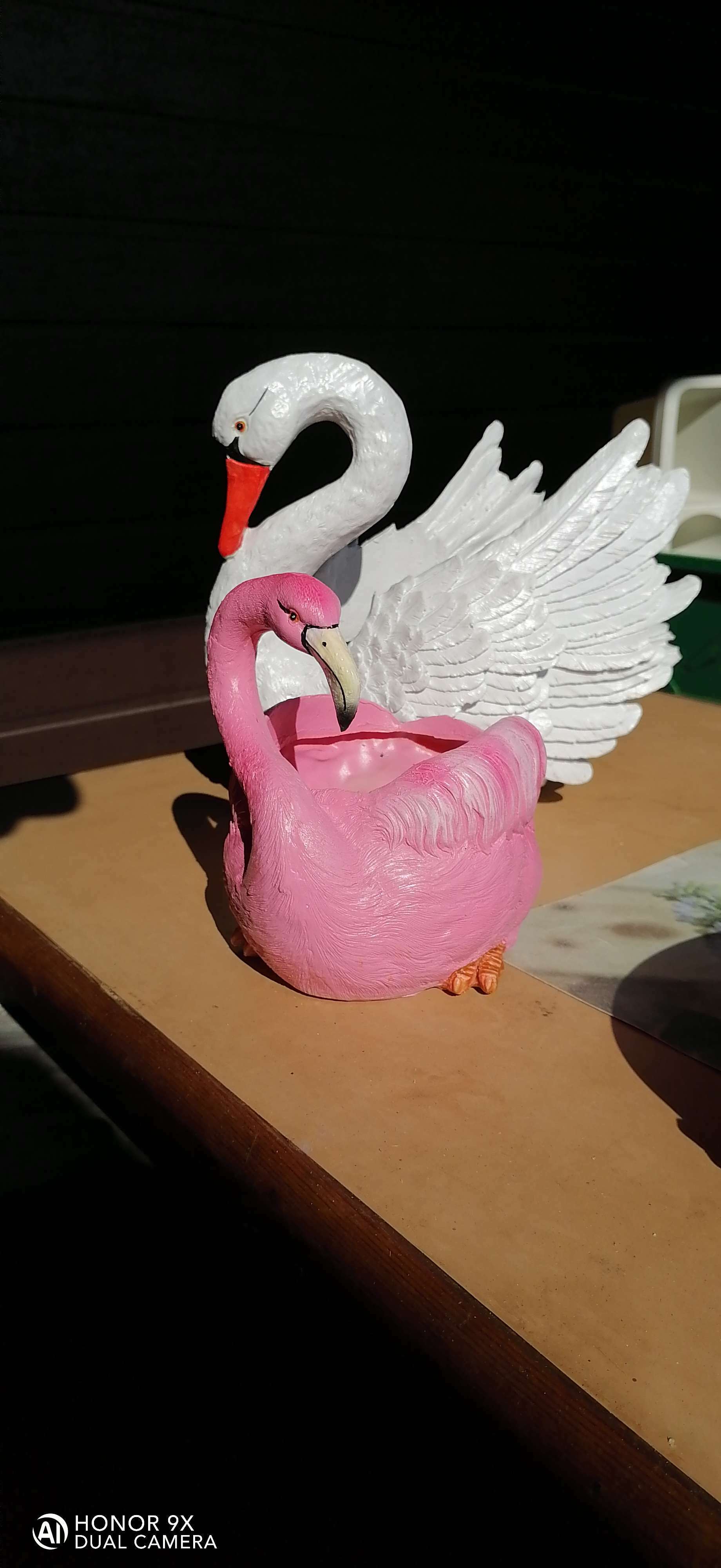 Фотография покупателя товара Фигурное кашпо "Фламинго" - Фото 2