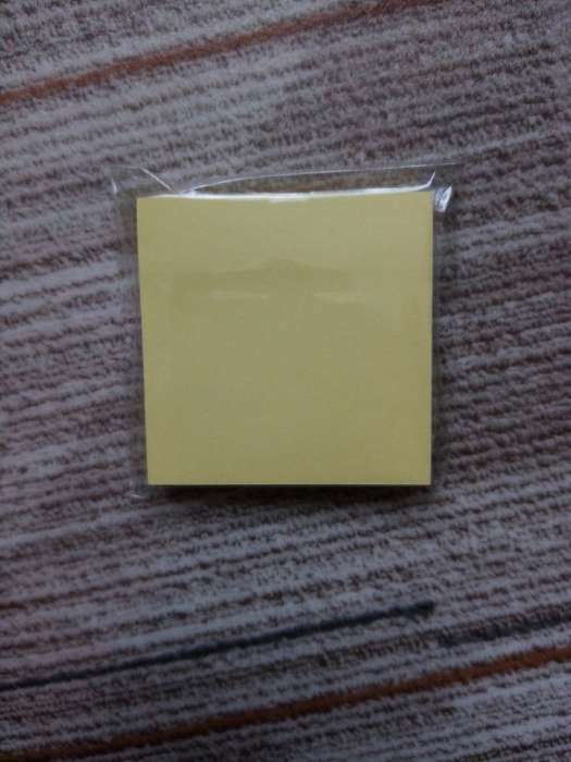 Фотография покупателя товара Блок с липким краем 51 мм х 51 мм, 100 листов, пастель, жёлтый - Фото 4