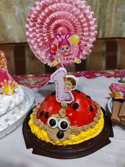 Фотография покупателя товара Украшение для торта «1 годик», малыш, р-р 15 см - Фото 1