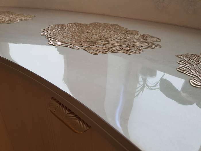 Фотография покупателя товара Набор салфеток сервировочных на стол Доляна «Кораллы», 4 шт, 48×39 см, цвет золотой - Фото 6
