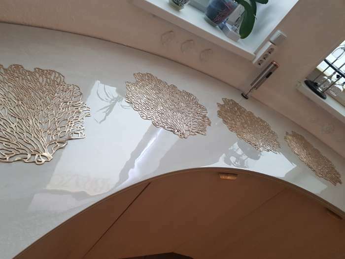 Фотография покупателя товара Набор салфеток сервировочных на стол Доляна «Кораллы», 47×38 см, 4 шт, цвет серебряный - Фото 1