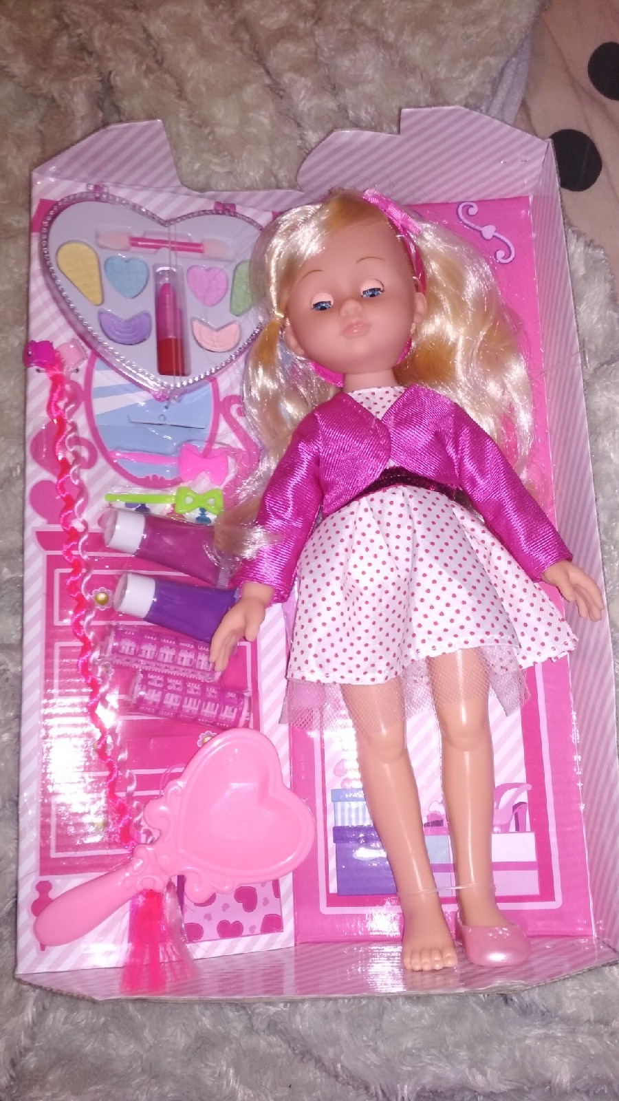 Фотография покупателя товара Кукла «Полина», говорит 100 фраз, закрывает глазки, с аксессуарами, 33 см - Фото 1