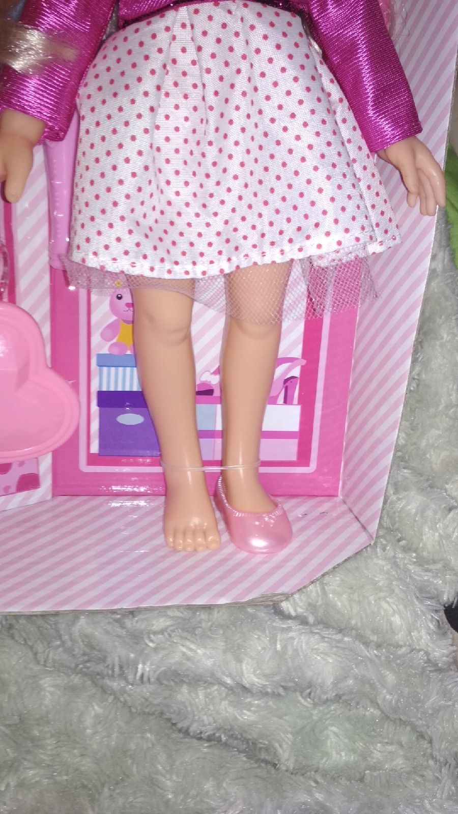 Фотография покупателя товара Кукла «Полина», говорит 100 фраз, закрывает глазки, с аксессуарами, 33 см - Фото 2