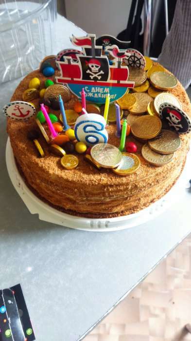 Фотография покупателя товара Набор для украшения торта «Пиратская вечеринка»