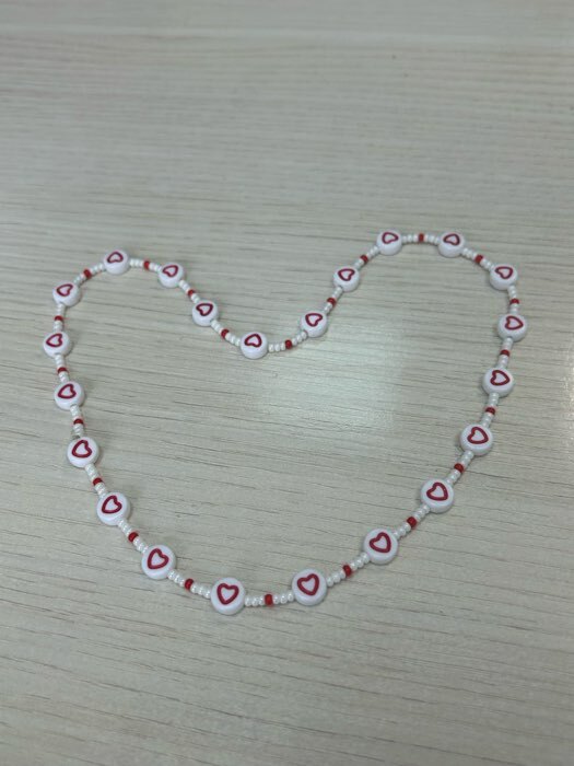 Фотография покупателя товара Набор бусин для рукоделия и плетения «Арт Узор. Красное сердце с белой серединкой», 20 г, пластик, 0.7×0.7×0.4 см - Фото 1