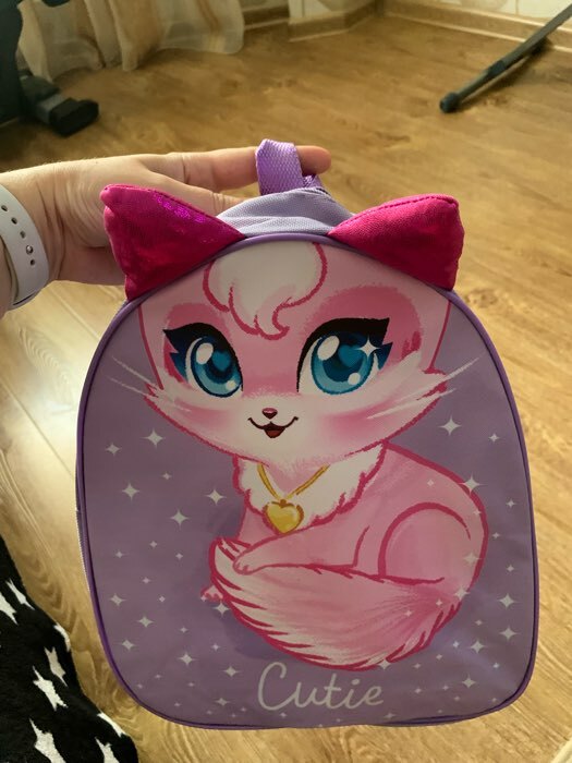 Фотография покупателя товара Рюкзак детский для девочки «Кошечка», 30×25 см - Фото 4