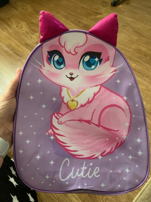 Фотография покупателя товара Рюкзак детский для девочки «Кошечка», 30×25 см - Фото 3
