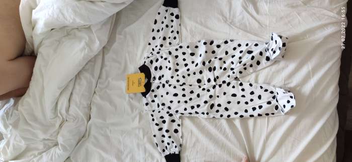 Фотография покупателя товара Комбинезон детский «Далматинец», цвет белый, рост 62 см - Фото 5