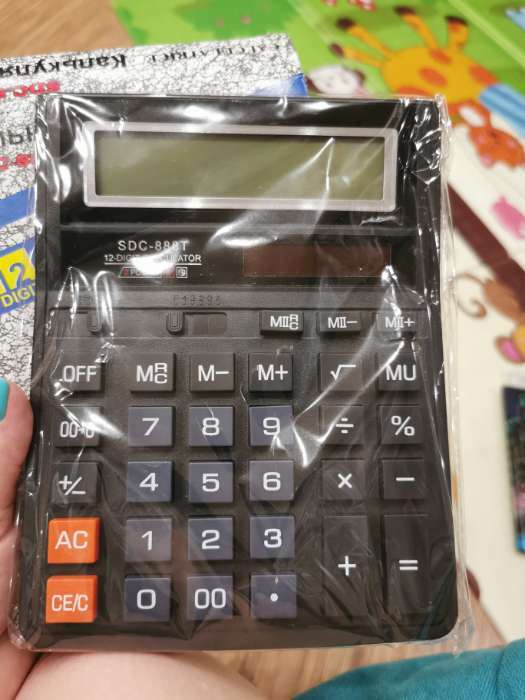 Фотография покупателя товара Калькулятор настольный, 12-разрядный, SDC-888T, питание от батарейки