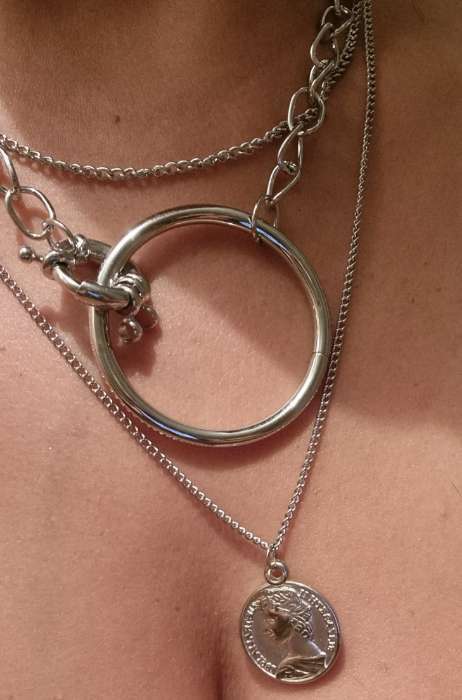 Фотография покупателя товара Кулон «Цепь» крупное кольцо с медальоном, цвет серебро, 66 см