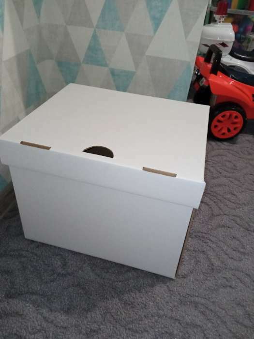 Фотография покупателя товара Коробка для хранения, белая, 40 х 34 х 30 см - Фото 12
