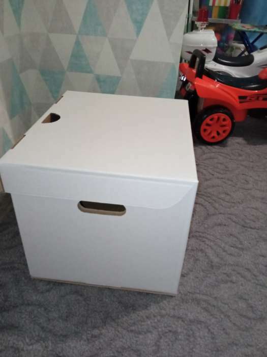 Фотография покупателя товара Коробка для хранения, белая, 40 х 34 х 30 см - Фото 10
