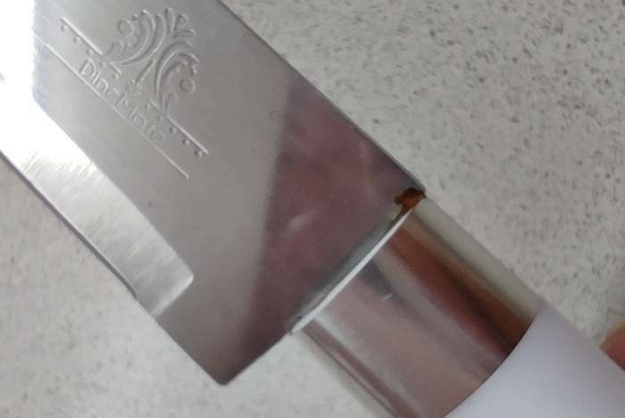 Фотография покупателя товара Нож кухонный Доляна «Инканто», лезвие 15 см, цвет белый - Фото 3