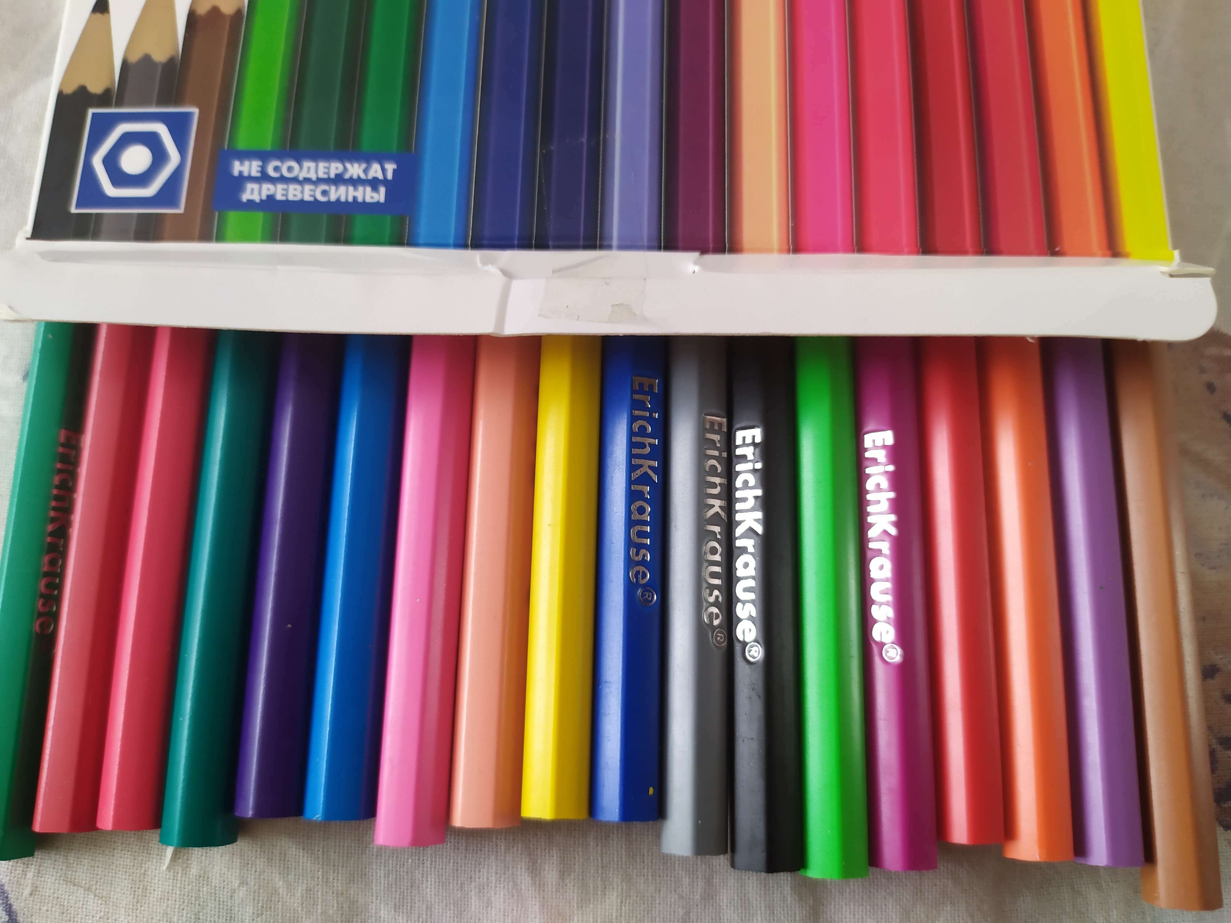 Фотография покупателя товара Карандаши 18 цветов ErichKrause, пластик, шестигранные, мягкий 2.6 мм грифель, картонная упаковка, легкая заточка, европодвес - Фото 2
