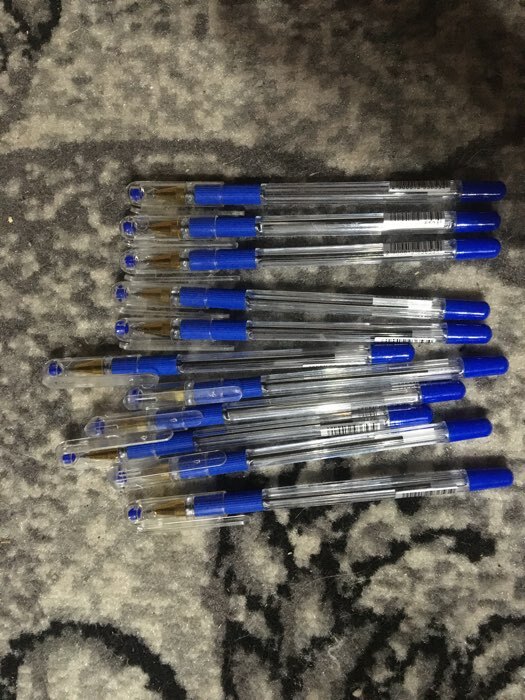 Фотография покупателя товара Ручка шариковая 0.5 мм, стержень синий, корпус прозрачный с резиновым держателем - Фото 15