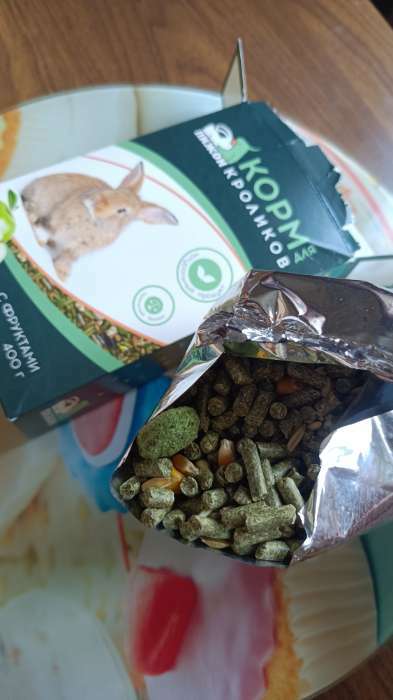 Фотография покупателя товара Корм "Пижон" для кроликов, с фруктами, 400 г - Фото 2