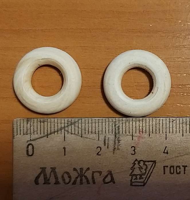 Фотография покупателя товара Кольца деревянные d=45 мм (набор 4 шт) без покрытия - Фото 5