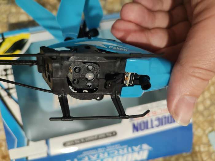 Фотография покупателя товара Вертолет «Прогулочный», свет, USB, цвет синий