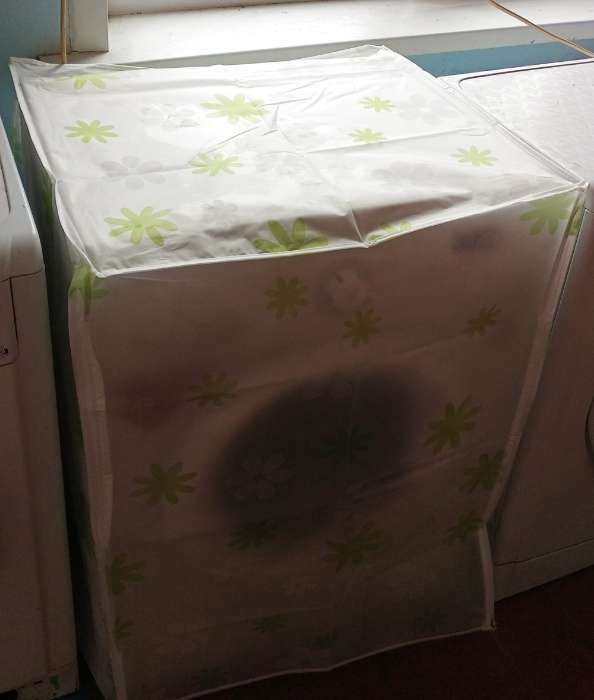 Фотография покупателя товара Чехол для стиральной машины с горизонтальной загрузкой Доляна, 58×62×85 см, ЭВА, цвет МИКС - Фото 3