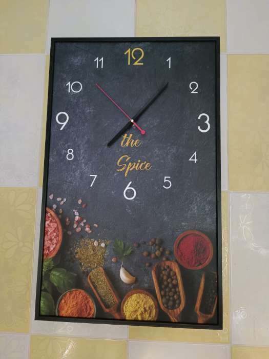 Фотография покупателя товара Часы-картина настенные, для кухни, "Специи", плавный ход, 57 х 35 х 4 см - Фото 4