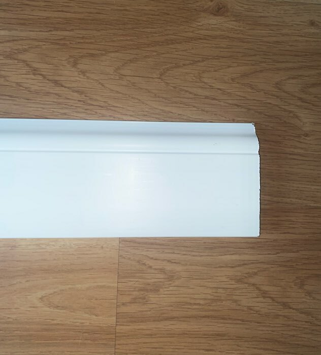 Фотография покупателя товара Плинтус пластиковый ударопрочный белый 100х16х2000мм - Фото 4