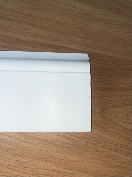 Фотография покупателя товара Плинтус пластиковый ударопрочный белый 100х16х2000мм