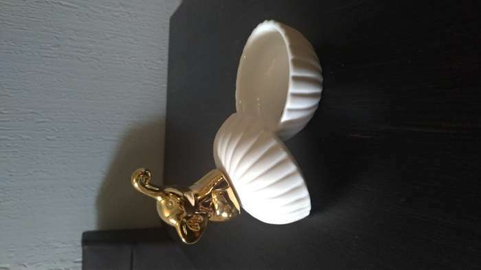 Фотография покупателя товара Шкатулка керамика "Золотой слонёнок" 11,3х8х8 см - Фото 1