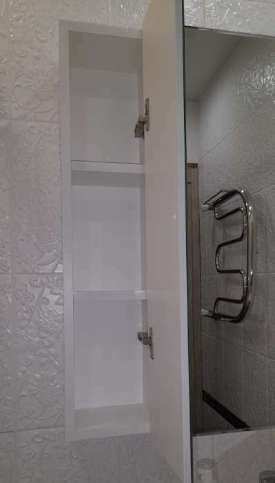 Фотография покупателя товара Зеркало шкаф для ванной комнаты Домино Оскар 70 Идеал, левый/правый - Фото 3