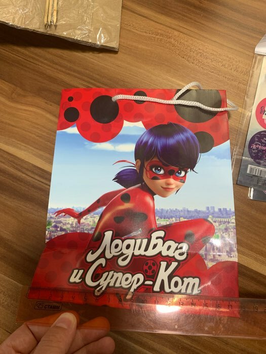 Фотография покупателя товара Пакет подарочный «Леди Баг и Супер-Кот. Маринет», 18 × 22,3 × 10 см - Фото 2