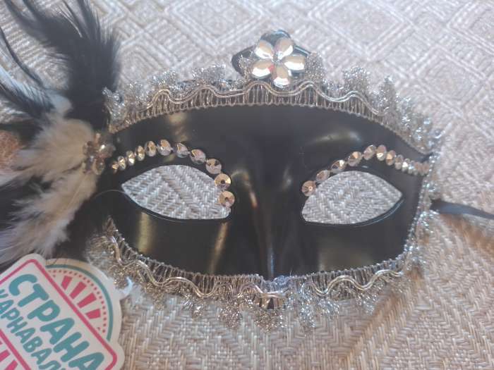 Фотография покупателя товара Карнавальная маска «Мгла», с перьями - Фото 1