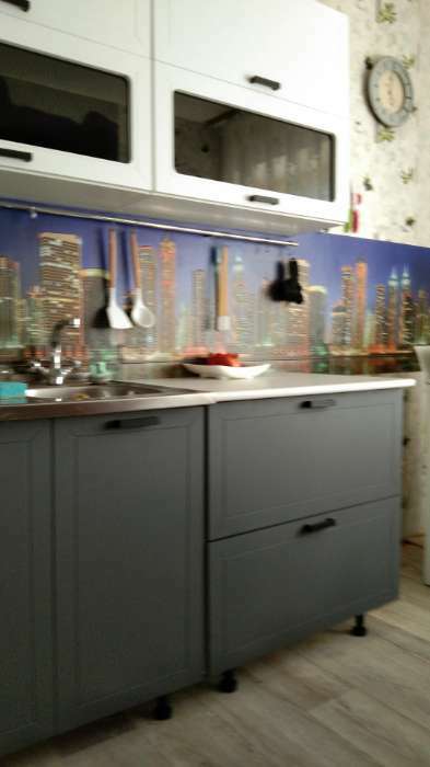 Фотография покупателя товара Кухонный гарнитур 1600 Монако, МДФ, Софт белый/Софт графит - Фото 9