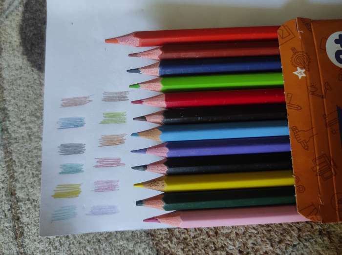 Фотография покупателя товара Карандаши 12 цветов Calligrata, ЭКОНОМ, заточенные, шестигранные, пластиковые, картонная упаковка, европодвес - Фото 49