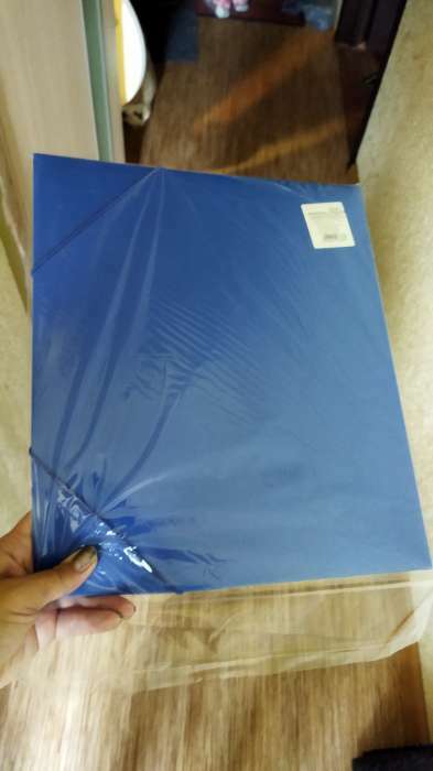 Фотография покупателя товара Папка-короб на резинке А4, 700 мкм, корешок 40 мм, Calligrata, пластик, синяя, до 300 листов