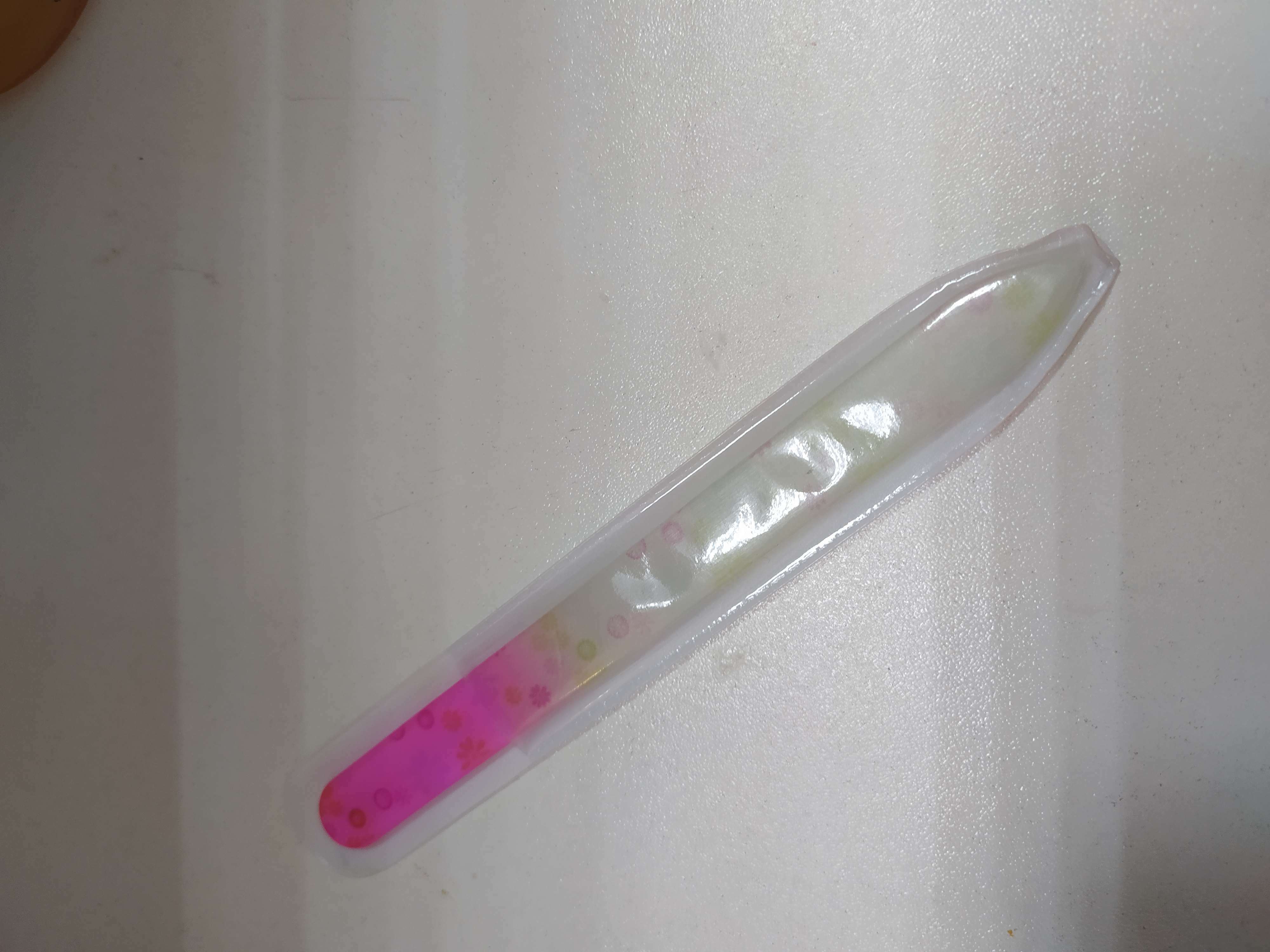 Фотография покупателя товара Пилка стеклянная для ногтей, 14 см, в чехле, на блистере, рисунок МИКС