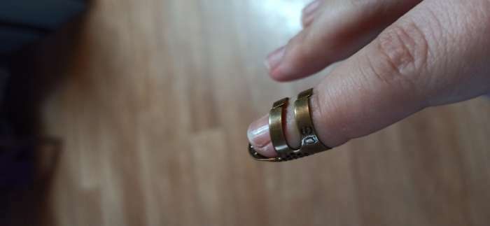 Фотография покупателя товара Напёрсток раздвижной, для длинных ногтей, размер М, цвет бронзовый - Фото 3