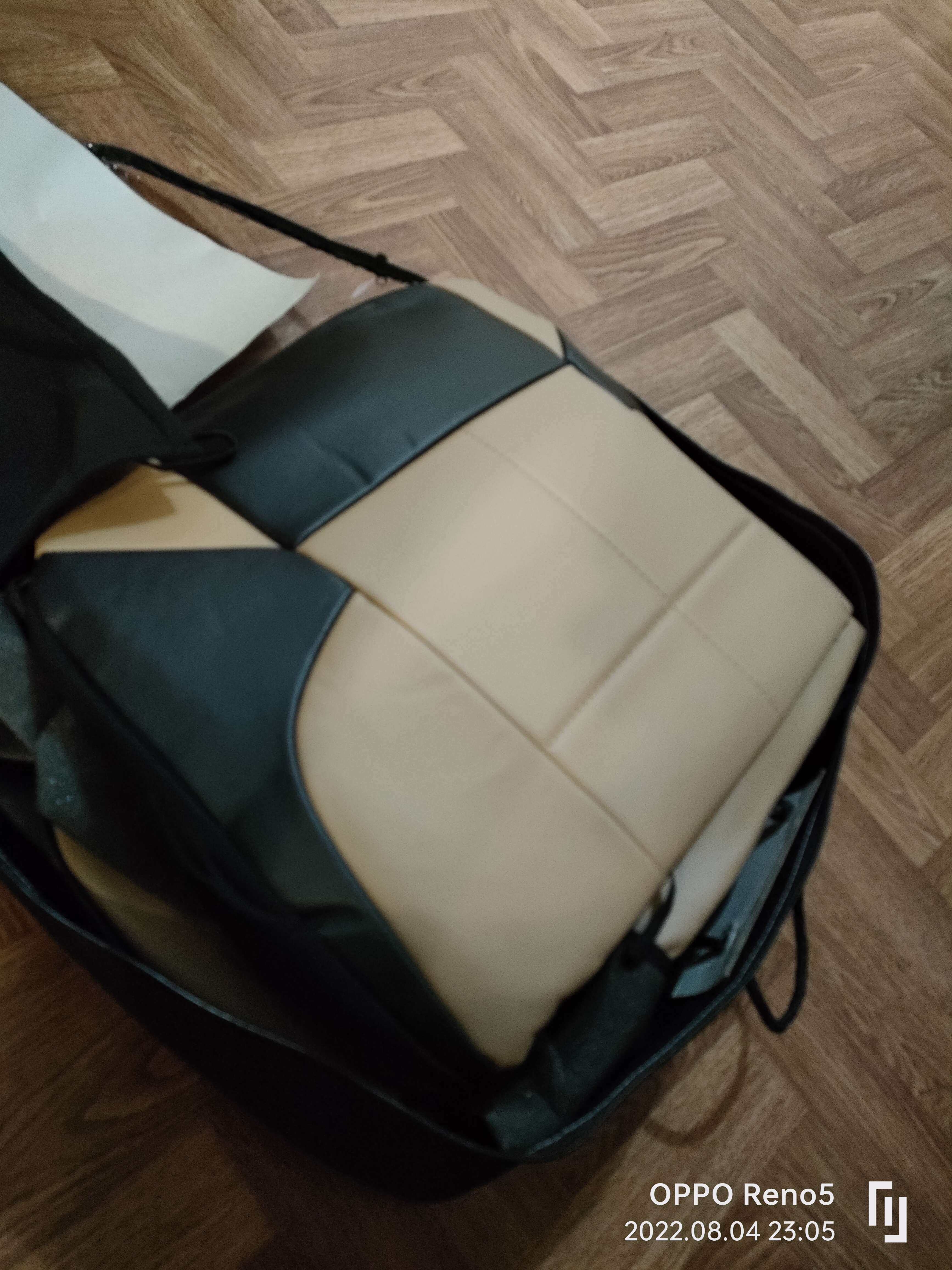Фотография покупателя товара Чехлы на сиденья Skyway DRIVE, искусственная кожа, черно-бежевый, 11 предметов, S01301014 - Фото 1