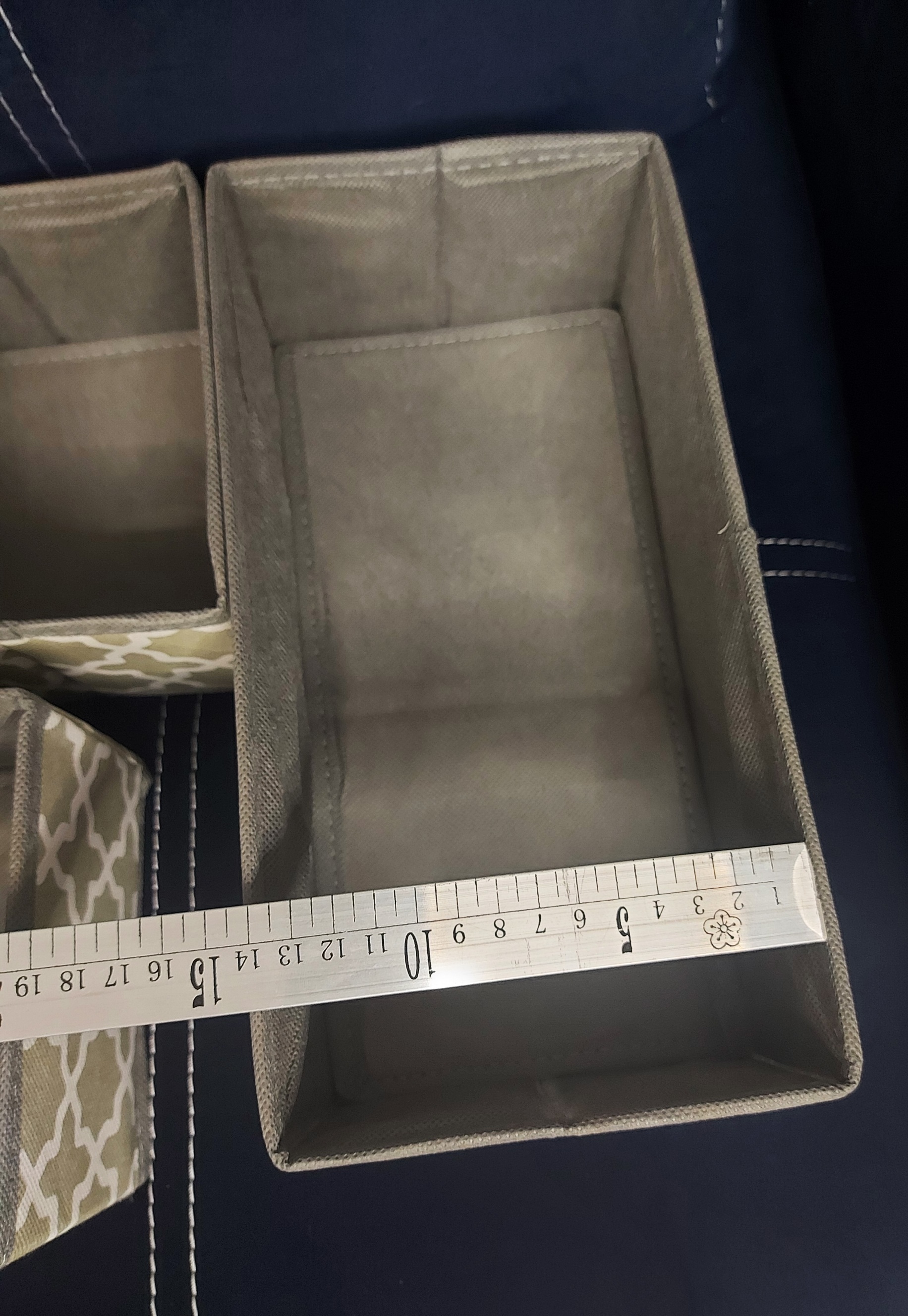 Фотография покупателя товара Набор коробов для хранения «Гранж», 3 шт: 28,5×14,5×10 см, 14,5×14,5×10 см, цвет серый