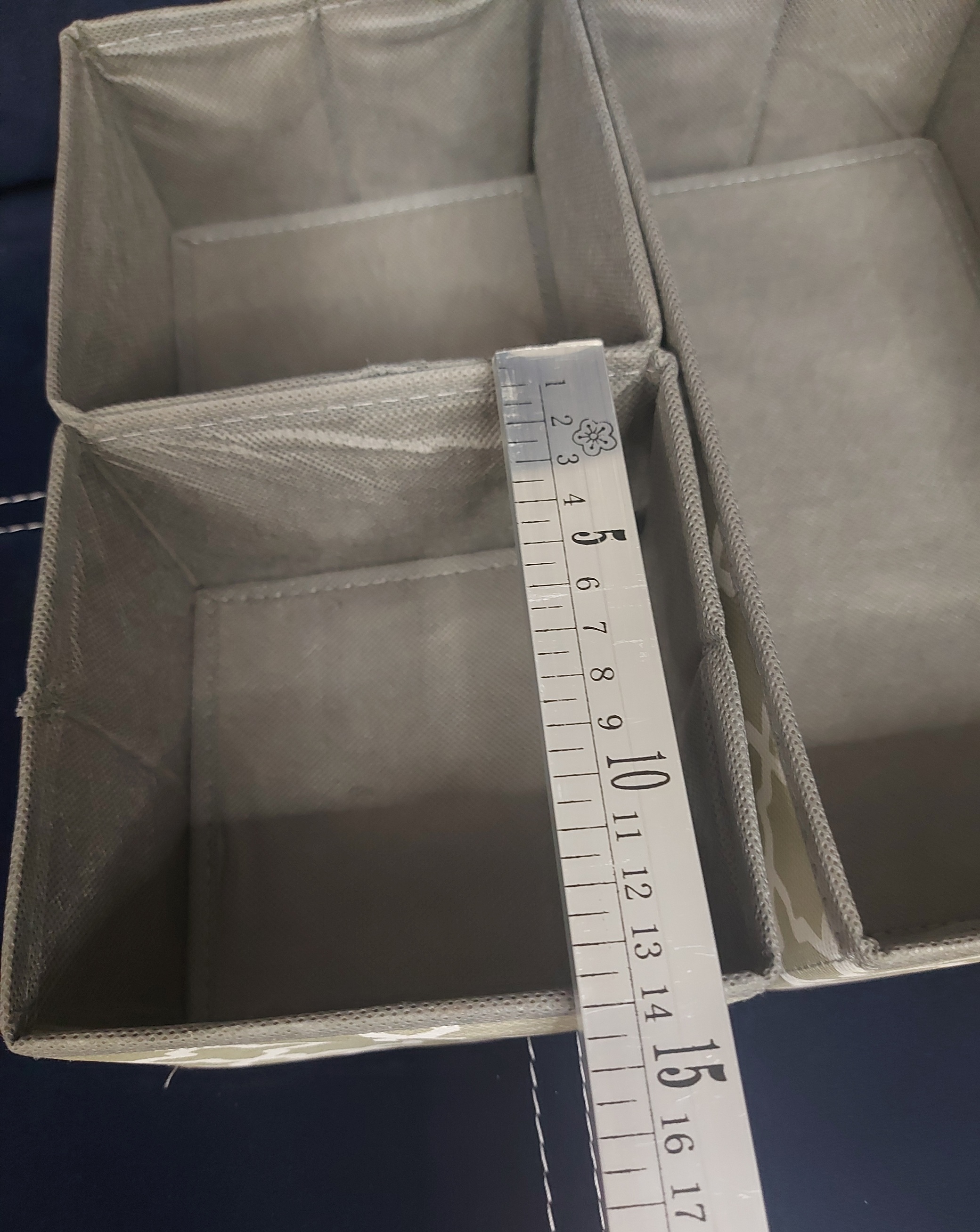 Фотография покупателя товара Набор коробов для хранения «Гранж», 3 шт: 28,5×14,5×10 см, 14,5×14,5×10 см, цвет серый