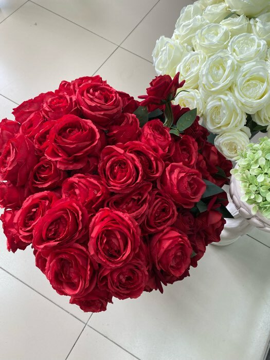 Фотография покупателя товара Цветы искусственные "Роза Охара" 8,5х56 см, красный - Фото 4