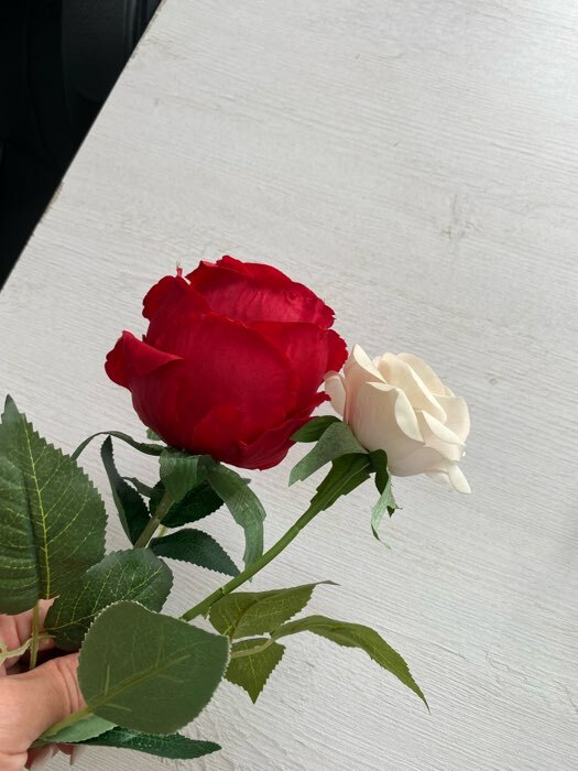 Фотография покупателя товара Цветы искусственные "Роза Охара" 8,5х56 см, красный - Фото 3