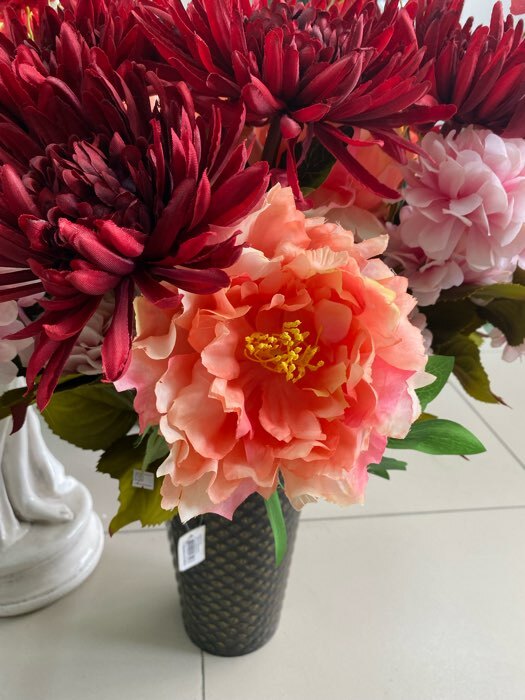 Фотография покупателя товара Цветы искусственные "Георгин Фин" 15х57 см, розовый