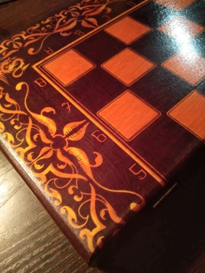 Фотография покупателя товара Шахматы деревянные 40 х 40 см "Дракон", король h-9 см, пешка h-4.5 см - Фото 1