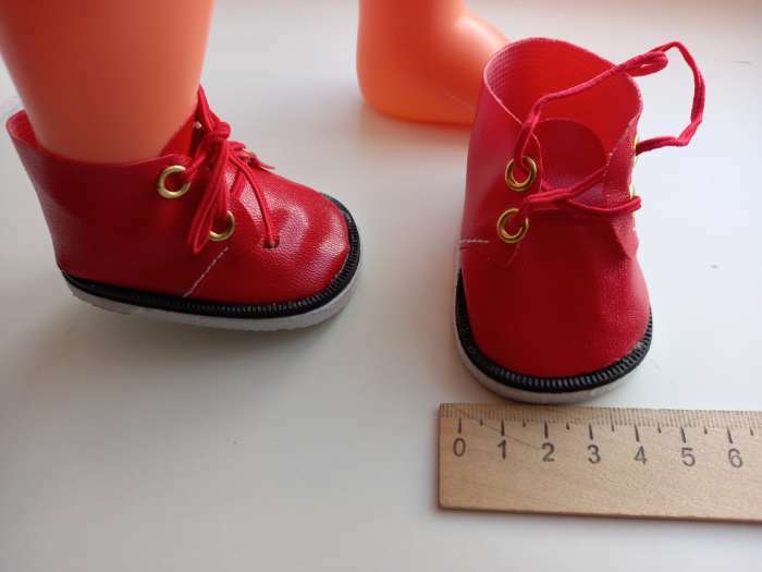 Фотография покупателя товара Ботинки для куклы «Завязки», длина подошвы: 7,5 см, 1 пара, цвет красный - Фото 12