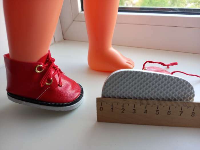 Фотография покупателя товара Ботинки для куклы «Завязки», длина подошвы: 7,5 см, 1 пара, цвет нежно-розовый - Фото 11