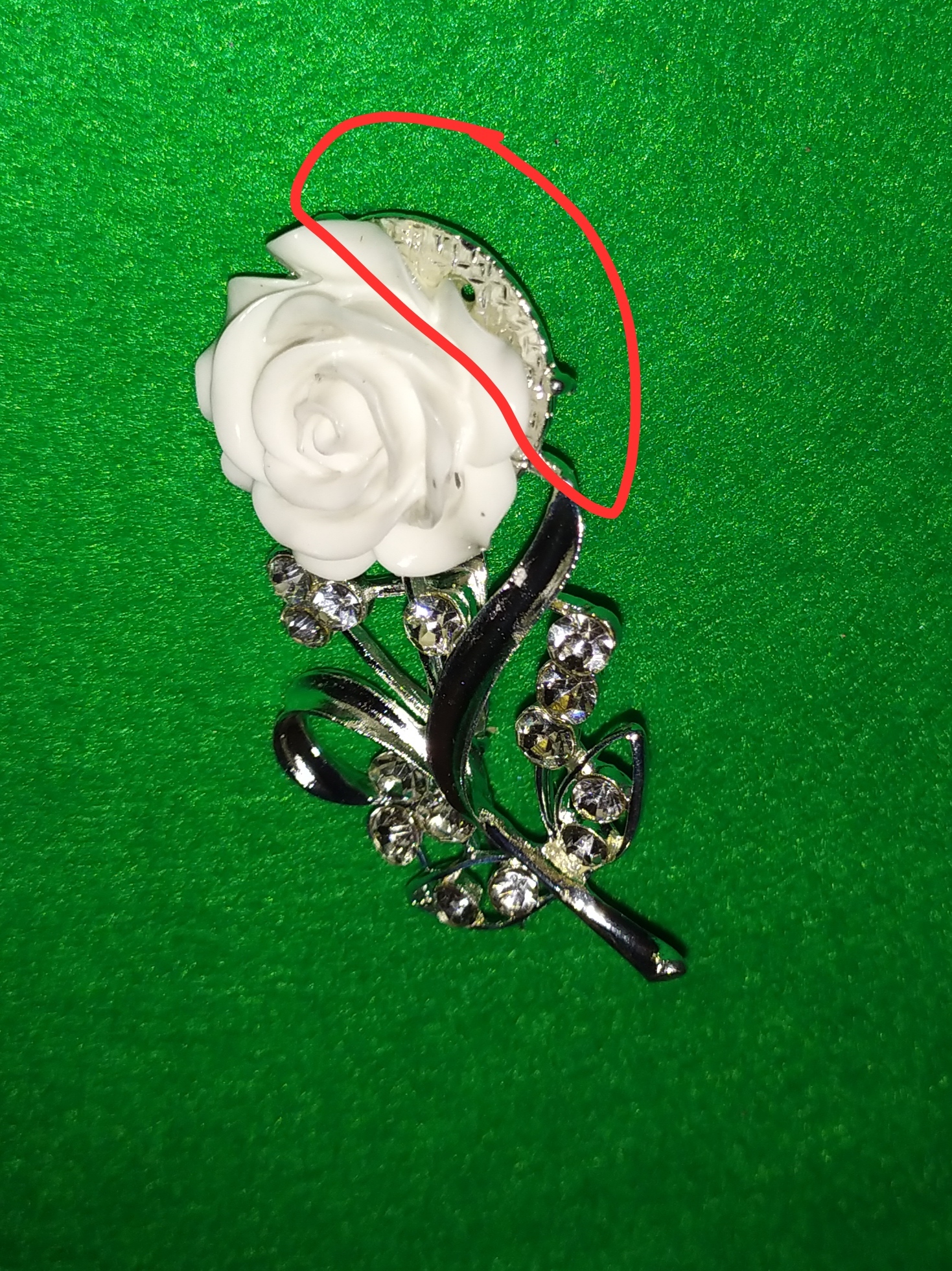 Фотография покупателя товара Брошь "Цветок", роза нежная, цвет белый в серебре - Фото 6