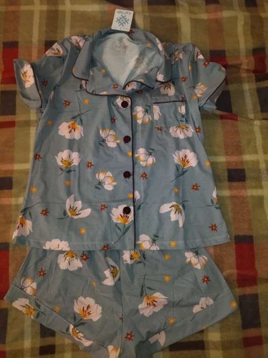 Фотография покупателя товара Пижама женская (рубашка и шорты) KAFTAN «Цветы» р. 52-54 - Фото 1