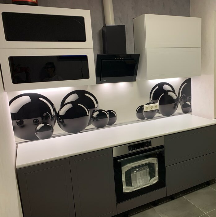 Фотография покупателя товара Кухонный гарнитур 1600 Монако, МДФ, Софт белый/Софт графит - Фото 8