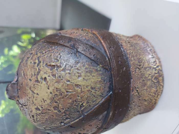 Фотография покупателя товара Декор для аквариума "Череп в шлеме", 11 х 9 х 12 см - Фото 2